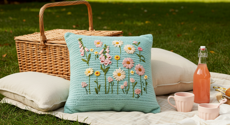Chelsea flower show cushion cover
